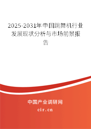 2025-2031年中國跳舞機(jī)行業(yè)發(fā)展現(xiàn)狀分析與市場前景報告