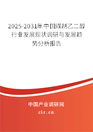 2025-2031年中國煤制乙二醇行業(yè)發(fā)展現(xiàn)狀調(diào)研與發(fā)展趨勢(shì)分析報(bào)告