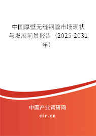 中國(guó)厚壁無(wú)縫鋼管市場(chǎng)現(xiàn)狀與發(fā)展前景報(bào)告（2025-2031年）