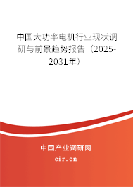 中國(guó)大功率電機(jī)行業(yè)現(xiàn)狀調(diào)研與前景趨勢(shì)報(bào)告（2025-2031年）