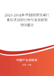 2024-2030年中國鋼鐵貿(mào)易行業(yè)現(xiàn)狀調(diào)研分析與發(fā)展趨勢預(yù)測報告