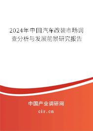 2024年中國汽車改裝市場調(diào)查分析與發(fā)展前景研究報告
