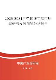 2025-2031年中國正丁醇市場調研與發(fā)展前景分析報告