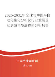 2025-2031年全球與中國半自動化生化分析儀行業(yè)發(fā)展現(xiàn)狀調(diào)研與發(fā)展趨勢分析報告