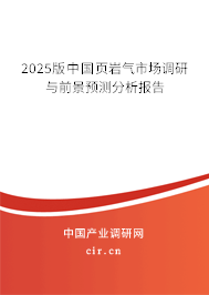 2025版中國(guó)頁巖氣市場(chǎng)調(diào)研與前景預(yù)測(cè)分析報(bào)告