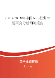 2013-2018年中國NVS行業(yè)專題研究分析預(yù)測報告