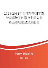 2025-2031年全球與中國苯磺酸氨氯地平膠囊行業(yè)研究分析及市場前景預(yù)測報告
