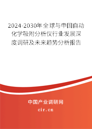 2024-2030年全球與中國自動化學(xué)吸附分析儀行業(yè)發(fā)展深度調(diào)研及未來趨勢分析報告