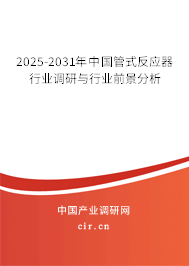 2025-2031年中國管式反應器行業(yè)調研與行業(yè)前景分析