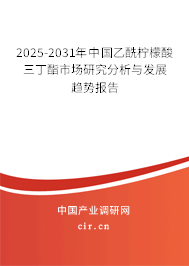 2025-2031年中國(guó)乙酰檸檬酸三丁酯市場(chǎng)研究分析與發(fā)展趨勢(shì)報(bào)告
