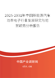 2025-2031年中國(guó)新能源汽車功率電子行業(yè)發(fā)展研究與前景趨勢(shì)分析報(bào)告
