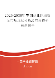 2025-2030年中國商業(yè)網(wǎng)絡(luò)安全市場現(xiàn)狀分析及前景趨勢預(yù)測報告
