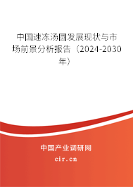 中國(guó)速凍湯圓發(fā)展現(xiàn)狀與市場(chǎng)前景分析報(bào)告（2024-2030年）