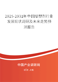 2025-2031年中國增塑劑行業(yè)發(fā)展現(xiàn)狀調(diào)研及未來走勢預測報告