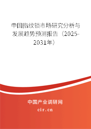 中國(guó)指紋鎖市場(chǎng)研究分析與發(fā)展趨勢(shì)預(yù)測(cè)報(bào)告（2025-2031年）