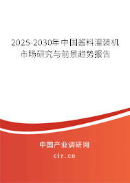 2025-2030年中國(guó)醬料灌裝機(jī)市場(chǎng)研究與前景趨勢(shì)報(bào)告