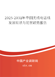 2025-2031年中國無線電話機(jī)發(fā)展現(xiàn)狀與前景趨勢報告