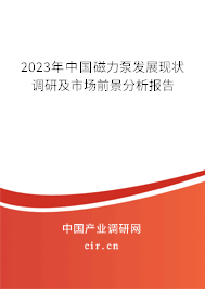 2023年中國磁力泵發(fā)展現(xiàn)狀調(diào)研及市場前景分析報告