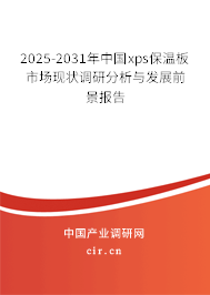 2025-2031年中國(guó)xps保溫板市場(chǎng)現(xiàn)狀調(diào)研分析與發(fā)展前景報(bào)告