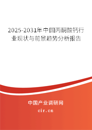 2025-2031年中國丙酮酸鈣行業(yè)現(xiàn)狀與前景趨勢分析報(bào)告