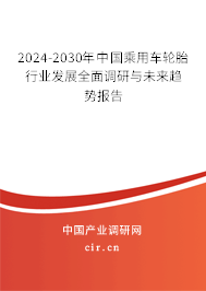 2024-2030年中國乘用車輪胎行業(yè)發(fā)展全面調(diào)研與未來趨勢報告