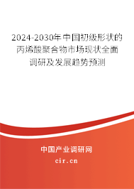 2024-2030年中國初級(jí)形狀的丙烯酸聚合物市場(chǎng)現(xiàn)狀全面調(diào)研及發(fā)展趨勢(shì)預(yù)測(cè)