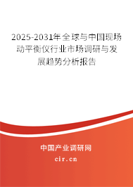 2025-2031年全球與中國現(xiàn)場動平衡儀行業(yè)市場調(diào)研與發(fā)展趨勢分析報告