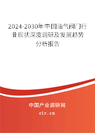 2024-2030年中國油氣閥門行業(yè)現(xiàn)狀深度調(diào)研及發(fā)展趨勢分析報告