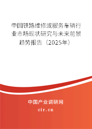 中國鐵路維修或服務車輛行業(yè)市場現(xiàn)狀研究與未來前景趨勢報告（2025年）