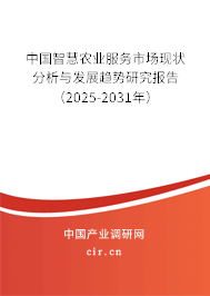 中國智慧農(nóng)業(yè)服務(wù)市場現(xiàn)狀分析與發(fā)展趨勢研究報告（2025-2031年）