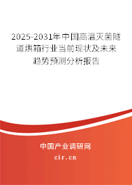 2025-2031年中國高溫滅菌隧道烘箱行業(yè)當前現(xiàn)狀及未來趨勢預測分析報告
