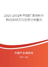 2025-2031年中國礦渣微粉市場調(diào)查研究與前景分析報告