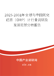 2025-2031年全球與中國(guó)氧化還原（ORP）計(jì)行業(yè)調(diào)研及發(fā)展前景分析報(bào)告