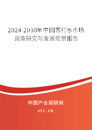 2024-2030年中國蘇打水市場調(diào)查研究與發(fā)展前景報告