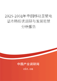 2025-2031年中國(guó)移動(dòng)衛(wèi)星電話市場(chǎng)現(xiàn)狀調(diào)研與發(fā)展前景分析報(bào)告