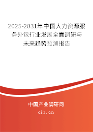 2025-2031年中國人力資源服務(wù)外包行業(yè)發(fā)展全面調(diào)研與未來趨勢預(yù)測報告