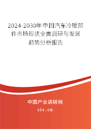 2024-2030年中國汽車?yán)渑考袌霈F(xiàn)狀全面調(diào)研與發(fā)展趨勢(shì)分析報(bào)告