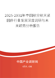 2025-2031年中國航空航天緊固件行業(yè)發(fā)展深度調研與未來趨勢分析報告