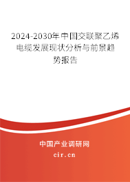 2024-2030年中國交聯(lián)聚乙烯電纜發(fā)展現(xiàn)狀分析與前景趨勢報告