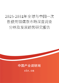 2025-2031年全球與中國一次性使用鎮(zhèn)痛泵市場深度調查分析及發(fā)展趨勢研究報告
