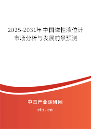 2025-2031年中國(guó)磁性液位計(jì)市場(chǎng)分析與發(fā)展前景預(yù)測(cè)