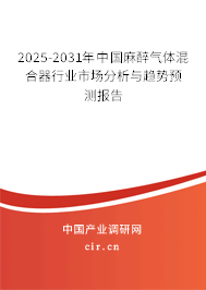 2024-2030年中國麻醉氣體混合器行業(yè)市場分析與趨勢預測報告