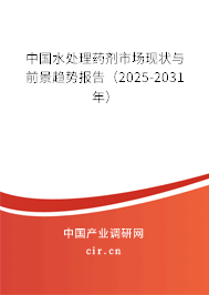 中國水處理藥劑市場現狀與前景趨勢報告（2025-2031年）